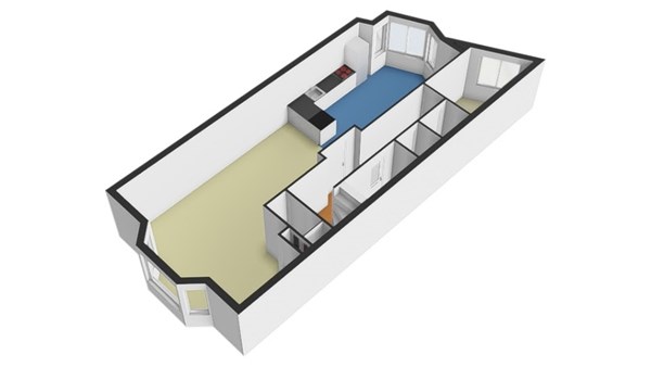 Floorplan - Schiedamseweg 49A01, 3026 AC Rotterdam